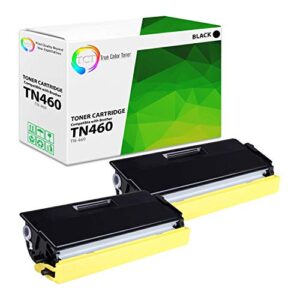 TCT Premium Compatible Toner Cartridge Replacement for Brother TN-460 TN460 Black High Yield Works with Brother DCP-1200 1400, HL-1230 1240 1250 1270N, MFC-8300 Printers (6,000 Pages) - 2 Pack