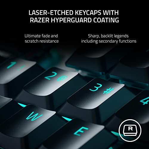 Razer DeathStalker V2 Pro Wireless Gaming Keyboard: Low-Profile Optical Switches - Linear Red - HyperSpeed Wireless & Bluetooth 5.0-40 Hr Battery - Ultra-Durable Coated Keycaps - Chroma RGB