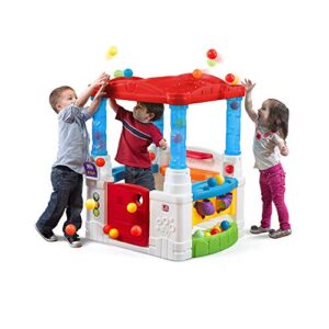 step2 crazy maze toddler ball pit outdoor or indoor playhouse – toddler playhouse with 20 colorful balls, interactive features for pretend play – great for fine motor skills