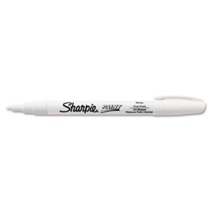 sharpie oil-based paint marker, fine point, white, 1 count – great for rock painting
