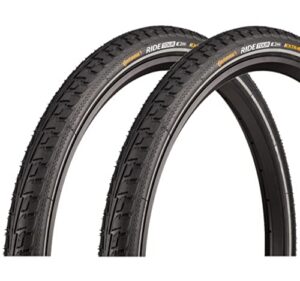 pair of continental ride tour tires 26×1.75 black hybrid mtb tour mountain 26″