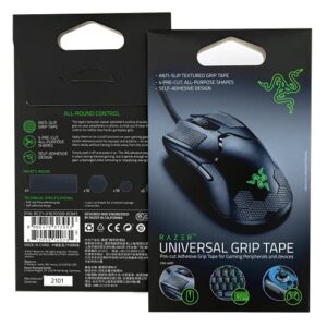 razer universal grip tape for gaming peripherals and devices: anti-slip grip tape – 4 pre-cut, all purpose shapes – self-adhesive design