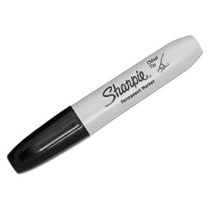 sharpie 38201 permanent marker 5.3mm chisel tip black dozen