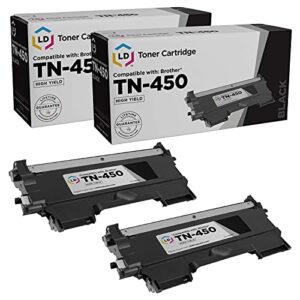 ld products compatible toner cartridge replacement for brother tn450 high yield (black, 2-pack)
