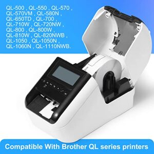 DK-1201 QL-800 Die Cut Address Label Replacement for Brother DK1201 Die-Cut Standard Rolled Address Labels 29mm x 90mm, Use for Brother QL-700 QL-810W QL-820NWB Label Printers, 12 Rolls(400pcs/roll)