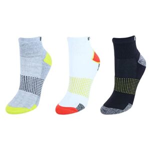 everlast women’s performance quarter socks (3 pairs), yellow,one size