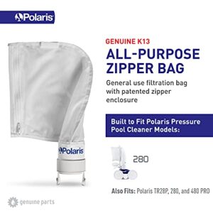 Polaris Genuine Parts K13 All-Purpose Zipper Replacement Debris Bag, For Automatic Pressure Pool Cleaner Vac-Sweep 280