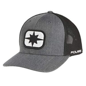 polaris atv ellipse patch trucker hat gray/black