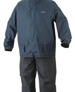 Coleman Mens 35mm PVC/Poly Rain Suit, Blue/Gray, X-Large