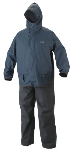 Coleman Mens 35mm PVC/Poly Rain Suit, Blue/Gray, X-Large