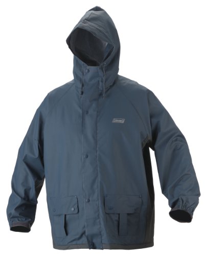 Coleman Mens 35mm PVC/Poly Rain Suit, Blue/Gray, X-Large