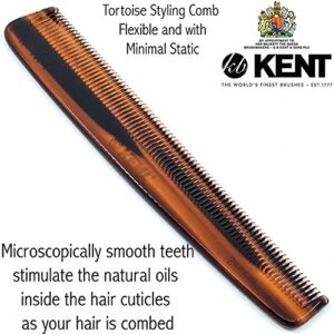 Kent F3T Handmade Dressing Table Comb for Men and Women, All Fine Tooth Hair Comb Straightener for Everyday Grooming Styling Hair, Beard and Mustache, Saw Cut and Hand Polished, Made in England