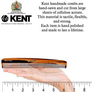 Kent F3T Handmade Dressing Table Comb for Men and Women, All Fine Tooth Hair Comb Straightener for Everyday Grooming Styling Hair, Beard and Mustache, Saw Cut and Hand Polished, Made in England