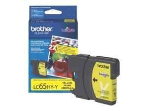 brother lc65hyy high-yield -ink cartridge, 750 page-yield, yellow