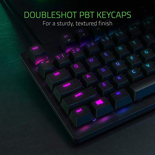 Razer Huntsman Tournament Edition TKL Tenkeyless Gaming Keyboard: Linear Optical Switches Instant Actuation - Customizable Chroma RGB Lighting, Programmable Macro Functionality - Matte Black (Renewed)