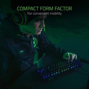 Razer Huntsman Tournament Edition TKL Tenkeyless Gaming Keyboard: Linear Optical Switches Instant Actuation - Customizable Chroma RGB Lighting, Programmable Macro Functionality - Matte Black (Renewed)