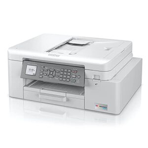 Brother MFC-J4335DW INKvestment Tank All-in-One Color Inkjet Printer, Print Scan Copy Fax, Auto 2-Sided Printing, Wireless Printing, 4800 x 1200 dpi, White - Bundle with JAWFOAL Printer Cable