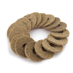 PetSafe Sportsmen Natural Rawhide Treat Refill Rings, Replacement Treats for PetSafe Sportsmen Treat Ring Holding Toys, LARGE (SIZE C RINGS)