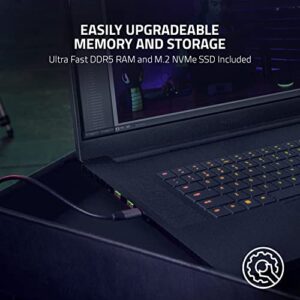 Razer Blade 17 Gaming Laptop: NVIDIA GeForce RTX 3080 Ti - 12th Gen Intel 14-Core i9 CPU - 17.3" 4K 144Hz - 32GB DDR5 RAM - 1TB PCIe SSD - Windows 11 - Chroma RGB - Thunderbolt 4 - SD Card Reader
