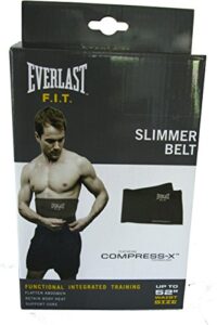 everlast f.i.t. slimmer belt up to 52 waist size, (silver)
