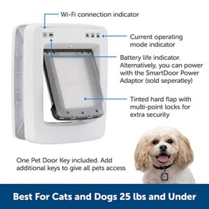 PetSafe SmartDoor™ Never Rust Connected Pet Door, Dog and Cat, Selective Entry and Exit, App Enabled Pet Door, Smart Device, Smartphone Controlled, Customize Schedule, Multiple Pets, Medium