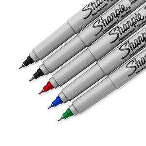 SHARPIE 37675Pp Permanent Markers Ultra Fine Point Assorted Colors 5/Set