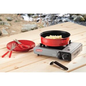 Coleman Camp Bistro 1-burner Butane Kitchen Outdoor Camping Trip Picnic Cooking Stove, Durable Enameled Steel Case,porcelain Enameled Cooking Surface,lightweight and Compact Design
