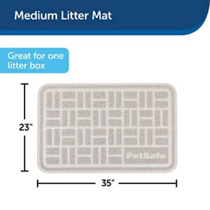 PetSafe Anti-Tracking Litter Mat - Traps Crystal and Clay Clumping Cat Litter - Durable Mesh Material - Easy to Clean Mat - Compatible with All Cat Litter Boxes - Medium Size