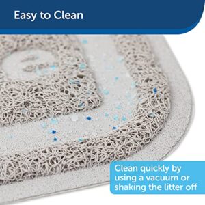 PetSafe Anti-Tracking Litter Mat - Traps Crystal and Clay Clumping Cat Litter - Durable Mesh Material - Easy to Clean Mat - Compatible with All Cat Litter Boxes - Medium Size