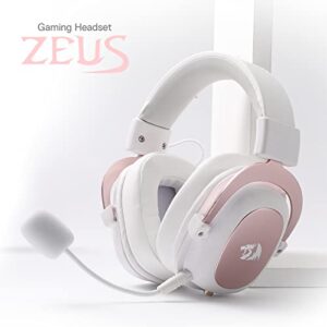 Redragon H510 Zeus White Wired Gaming Headset - 7.1 Surround Sound - Memory Foam Ear Pads - 53MM Drivers - Detachable Microphone - Multi Platforms for PC, PS4/3 & Xbox One/Series X, NS