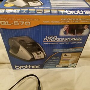 brother ql-570 thermal label printer monochrome – direct thermal – 4.30 in/s mono – 300 dpi – usb