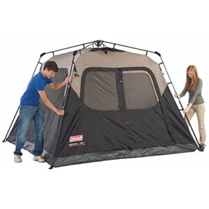 Coleman Camping Tent | 6 Person Cabin Tent with Instant Setup , Brown/Black