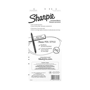 Sharpie® Retractable Permanent Markers, Fine Point, Black, Pack Of 3 Markers