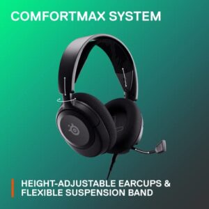 NEW SteelSeries Arctis Nova 1 Multi-System Gaming Headset — Hi-Fi Drivers — 360° Spatial Audio — Comfort Design — Durable — Ultra Lightweight — Noise-Cancelling Mic — PC, PS5/PS4, Switch, Xbox - Black