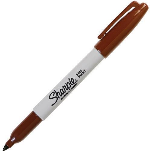 30037 Sharpie Pen Style Permanent Marker - Fine Marker Point Type - Point Marker Point Style - Brown Ink - 1 Each