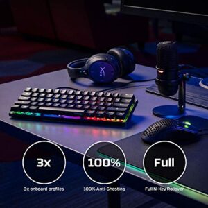 HyperX Alloy Origins 60 - Mechanical Gaming Keyboard, Ultra Compact 60% Form Factor, Double Shot PBT Keycaps, RGB LED Backlit, NGENUITY Software Compatible - Linear HyperX Red Switch