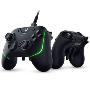 razer wolverine v2 chroma wired gaming controller for xbox series x|s, xbox one, pc: rgb lighting – remappable buttons & triggers – mecha-tactile action buttons & d-pad – trigger stop-switches – black (renewed)