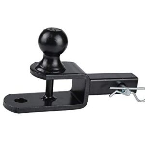 TOPTOW ATV/UTV Trailer Hitch Towing Ball Mounts , 2-Inch Ball, Clevis Pin , Fits 1 1/4-Inch Receiver