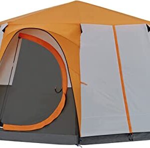 Coleman Tent Octagon, 6 to 8 Man Festival Dome Tent, Waterproof Family Camping Tent with Sewn-in Groundsheet