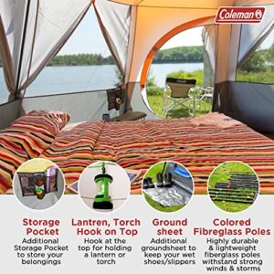 Coleman Tent Octagon, 6 to 8 Man Festival Dome Tent, Waterproof Family Camping Tent with Sewn-in Groundsheet