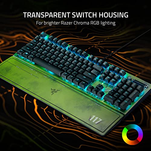 Razer BlackWidow V3 Mechanical Gaming Keyboard: Green Mechanical Switches - Tactile & Clicky - Chroma RGB Lighting - Compact Form Factor - Programmable Macros - Halo Infinite (Renewed)