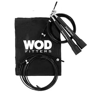 wodfitters ultra speed cable jump rope – adjustable speed rope for double unders