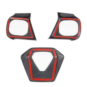 Carbon Fiber Steering Wheel Cover Molding Trims Accessoriess for Polaris Slingshot 2020-2022