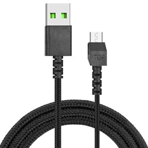 nebulabs compatible with razer wireless gaming mouse charger basilisk viper naga deathadder mamba turret charger cord cable mouse charging cable – 2 meters