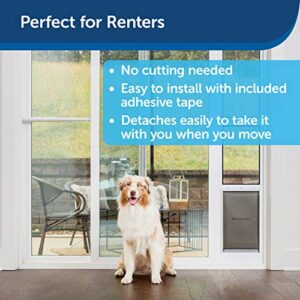 PetSafe Sliding Glass Pet Door Security Bar - Easy to Install - Lock Your Sliding Glass Pet Door - Compatible Sliding Glass Pet Doors - for Sliding Glass Doors up to 72” Wide,White