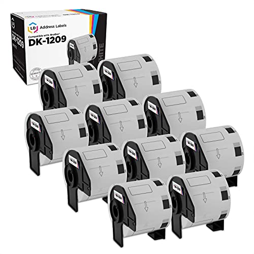 LD Products Compatible Address Label Replacements for Brother DK-1209 1.1 inch x 2.4 inch (10 Pack, 800 Labels) for P-Touch: QL-1050, QL-1050N, QL-1060N, QL-500, QL-550, QL-570, QL-570VM, and QL-580N