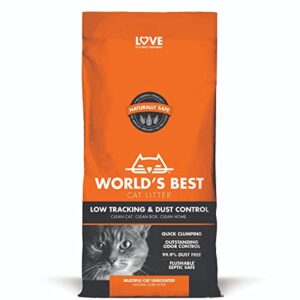 world’s best cat litter low tracking & dust control multiple cat unscented 15 pounds