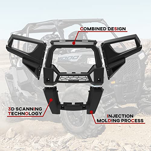 Front Fascia for Polaris RZR, SAUTVS Combined Front Fascia for Polaris RZR XP 1000/ RZR XP4 1000 2014-2018, RZR 900 2015-2020/ RZR 4 900 2015-2018 Accessories, Replace #5439786-070