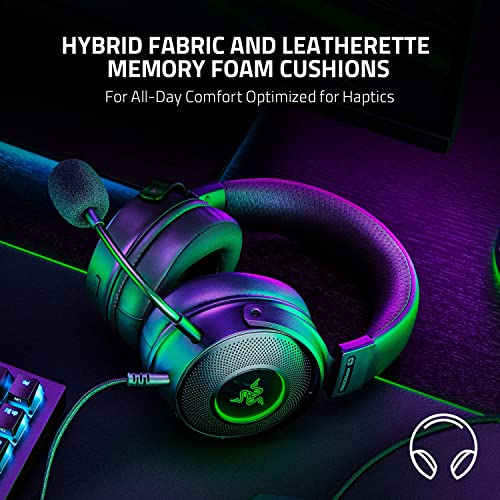 Razer Kraken V3 HyperSense Wired USB Gaming Headset w/Haptic Technology (Renewed)