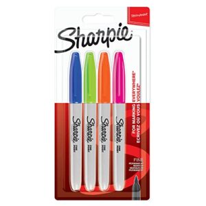 sharpie permanent markers | fine point | assorted fun colours | 4 count